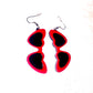 Red Heart Shaped Sunglasses Earings
