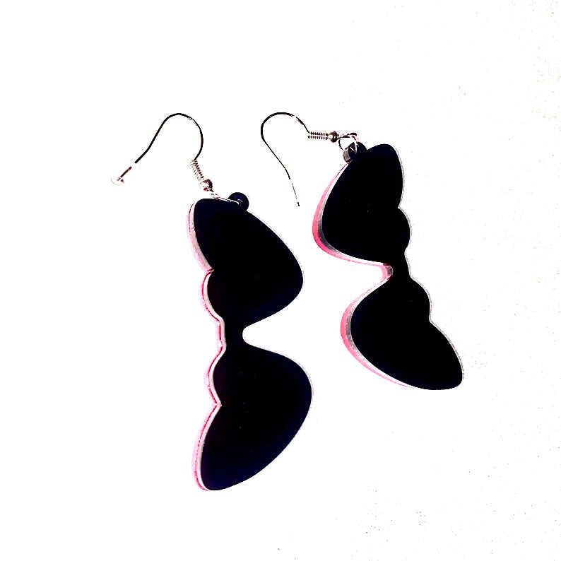Red Heart Shaped Sunglasses Earings