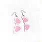 Pink White Heart Shaped Sunglasses  Earings