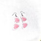 Pink White Heart Shaped Sunglasses  Earings